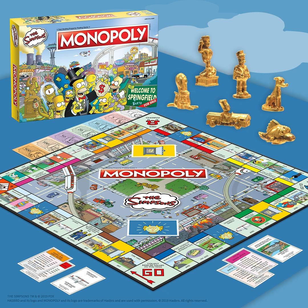 Collectible Simpsons Merchandise | Themed Classic Monopoly Game Collectible Simpsons Merchandise | Themed Classic Monopoly Game
